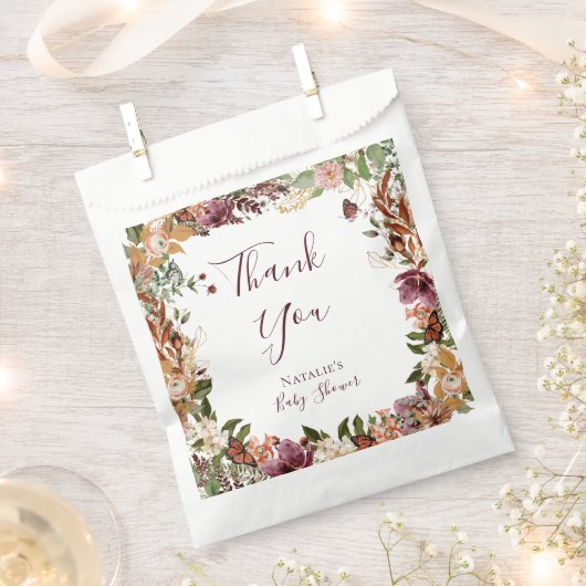 Boho Herfst Baby shower Favor Tassen Bedankzakje (Geknipt)