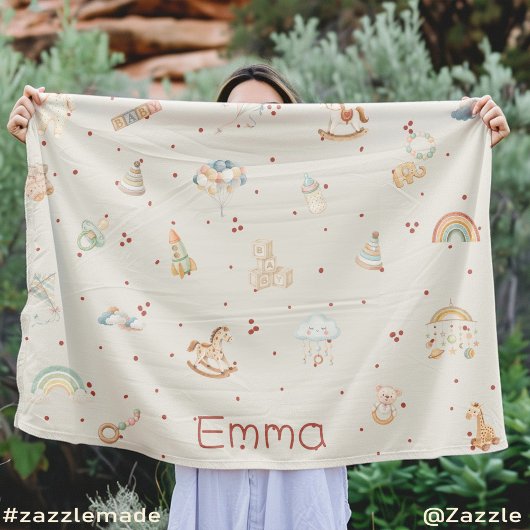 Boho Herfst Baby Shower Fleece Deken