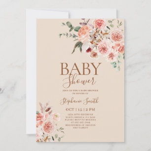 Boho herfst Baby shower Girl Invitation Kaart