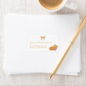 Boho Herfst Baby shower Retour Adreslabel Etiket (Insitu)