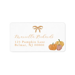 Boho Herfst Baby shower Retour Adreslabel Etiket