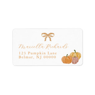 Boho Herfst Baby Shower Retouradres Label