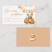 Boho herfst baby shower spel raden hoeveel pompoen informatiekaartje (Voorkant / Achterkant)