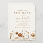 Boho Herfst Baby shower Uitnodiging (Voorkant / Achterkant)