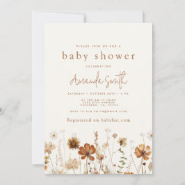Boho Herfst Baby shower Uitnodiging