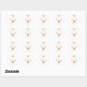 Boho-herfst-babyborrel-bedanksticker Ronde Sticker (Vel)