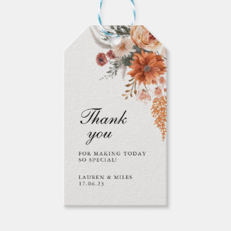 Boho Herfst Bedankt voor uw Label Cadeaulabel