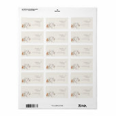 Boho Herfst | Beige Huwelijk RSVP Retouradres Etiket (Full Sheet)