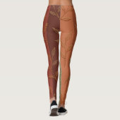 Boho Herfst Bladeren Gestreept Leggings (Achterkant)