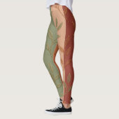 Boho Herfst Bladeren Gestreept Leggings (Links)