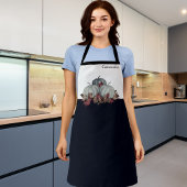 Boho Herfst Blauw Wit Waterverf Pompoen Herfst Schort