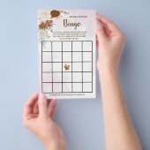 Boho herfst bloem bruidsfeest bingo spelkaart flyer (Hand)