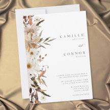 Boho herfst bloem neutrale rustieke bruiloft