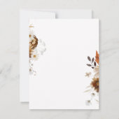 Boho herfst bloem neutrale rustieke bruiloft RSVP kaartje (Achterkant)