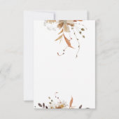Boho herfst bloem neutrale rustieke bruiloft save the date (Achterkant)