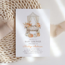 Boho Herfst Bloemen Baby shower