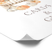 Boho Herfst Bloemen Baby shower Kaarten en Geschen Poster (Hoek)