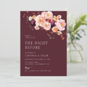 Boho herfst Bloemen Bourgogne de avond ervoor Kaart (Staand voorkant)