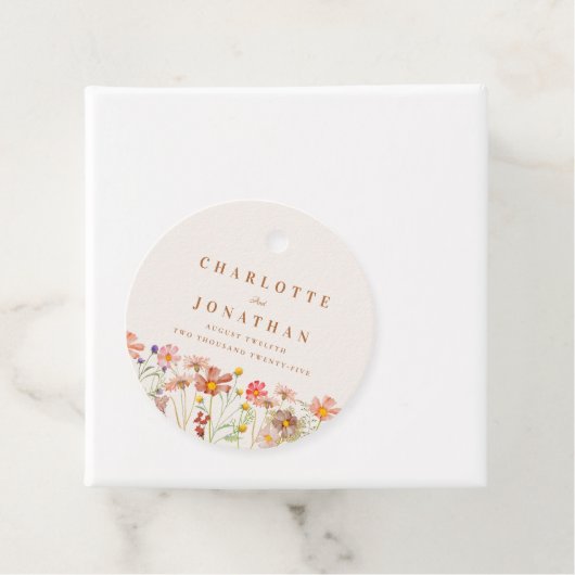 Boho Herfst Bloemen bruiloft Dank u Bedankjes Labels (In situ)