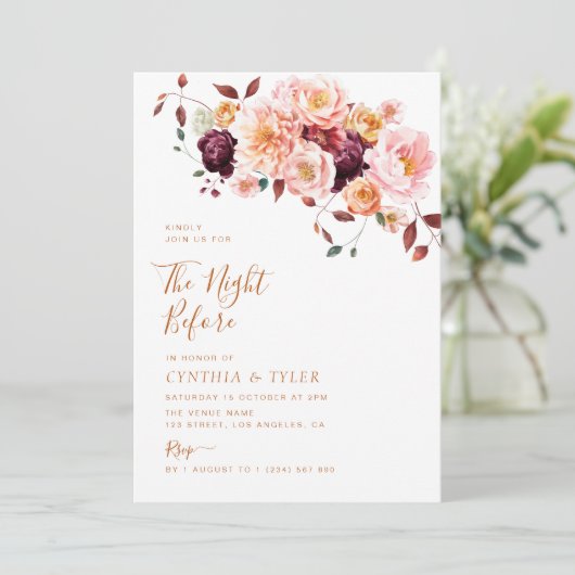 Boho herfst Bloemen de avond ervoor Kaart (Staand voorkant)