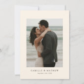 Boho Herfst Bloemen Foto Bruiloft Uitnodiging (Achterkant)