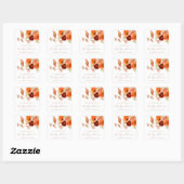 Boho Herfst Bloemen Geslacht Neutraal Baby shower  Vierkante Sticker (Vel)