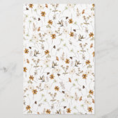 Boho Herfst Bloemen Lijst Bingo Douche Spel (Achterkant)