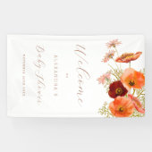 Boho Herfst Bloemen Persoonlijke Baby Borrel Spandoek (Horizontaal)
