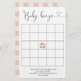 Boho Herfst Bloemen Pompoen Baby shower Bingogame