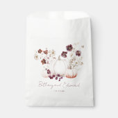 Boho Herfst Bloemen Pompoen bruiloft Bedankzakje (Voorkant)