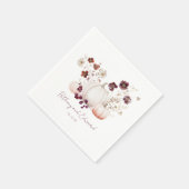 Boho Herfst Bloemen Pompoen bruiloft Servet (Hoek)