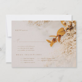 Boho Herfst Bloemen RSVP Kaart
