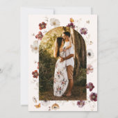 Boho herfst bloemen trouwboog foto kaart (Achterkant)