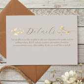 Boho Herfst Bloemen Trouwdetails Kaart