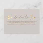 Boho Herfst Bloemen Trouwdetails Kaart (Voorkant)