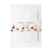 Boho Herfst Bloemen Vlinderbruiloft Uitnodigingen Wikkel (Voorkant Voorbeeld)