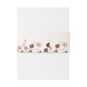 Boho Herfst Bloemen Vlinderbruiloft Uitnodigingen Wikkel (Achterkant Voorbeeld)