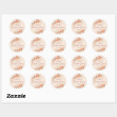 Boho Herfst Bloemen Vrijgezellenfeest Favor Ronde Sticker (Vel)
