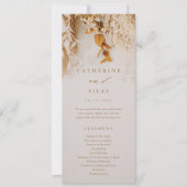 Boho Herfst Bloemen Wedding Programma (Voorkant)