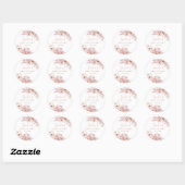 Boho herfst bloemenkindje shower ronde sticker (Vel)