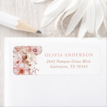 Boho herfst bloemige baby shower retouradres stick