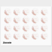 Boho herfst bloemige baby shower ronde sticker (Vel)