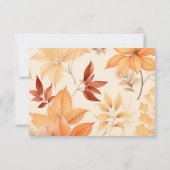    Boho herfst bloemige bruids douche   Bedankkaart (Achterkant)