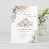 Boho-herfst bloemige Pampasgras baby shower Kaart (Staand voorkant)