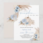 Boho-herfst bloemige Pampasgras baby shower Kaart (Voorkant / Achterkant)