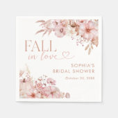 Boho herfst bloemige pompoen bruiloft feest servet (Voorkant)