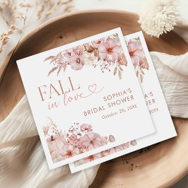 Boho herfst bloemige pompoen bruiloft feest servet
