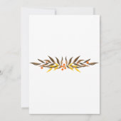 Boho Herfst bloemkrans bruiloft Save The Date (Achterkant)