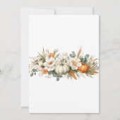 Boho Herfst Bloemstuk Baby Shower Kaart (Achterkant)
