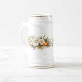 Boho herfst bloemstuk bierpul (Voorkant links)